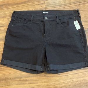 Old Navy Black Stretch Jean Shorts NWT